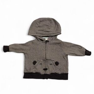 Carter's Black and White Striped Baby Hoodie